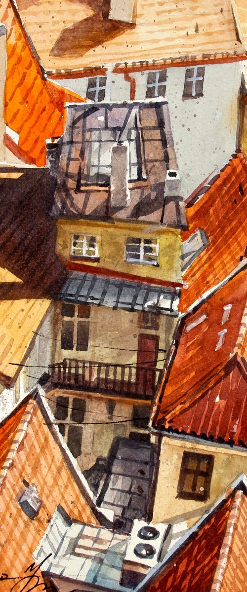 Roofs of the old town of Prague by Volodymyr Melnychuk