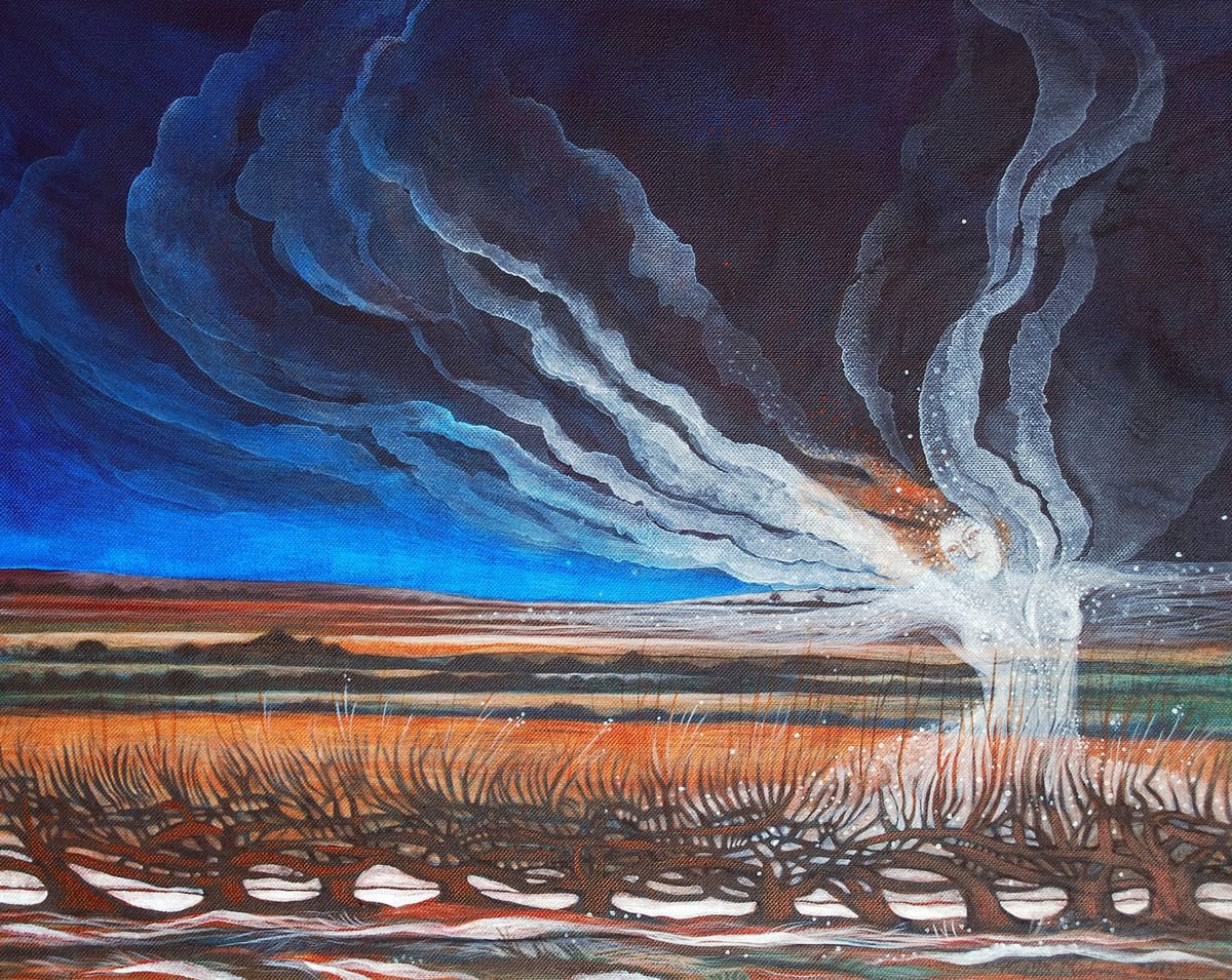 Ephemeral - an angel brings the first snow by Phyllis Mahon
