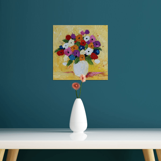 Bouquet in a White Vase