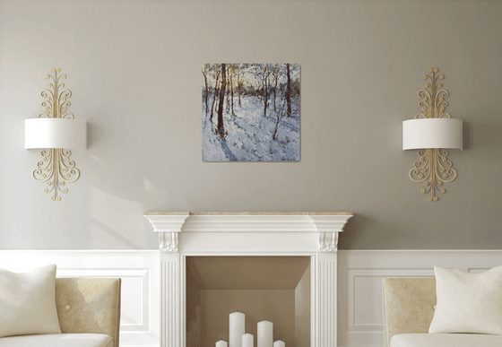 Winter  forest - Original oil painting