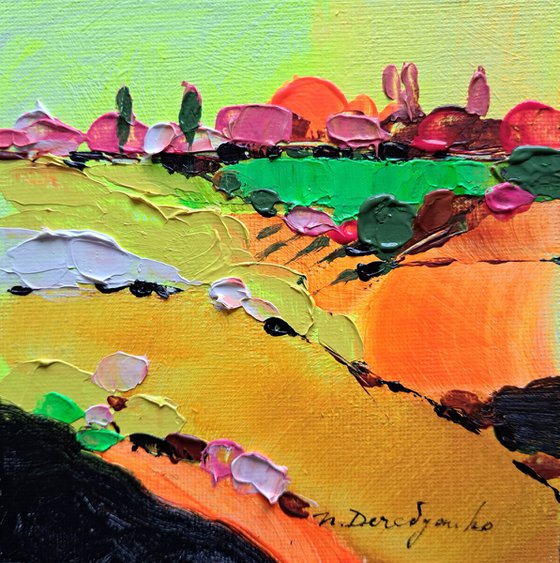 Abstract landscape painting