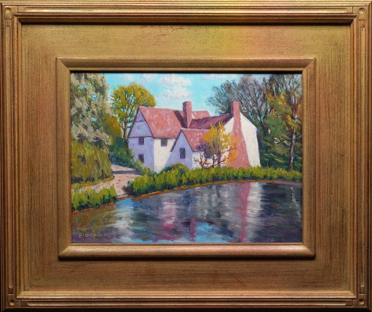 Cottage By The Lake By Daniel Brian Fishback, 19 X 15, Artwork For Sale On Artfinder