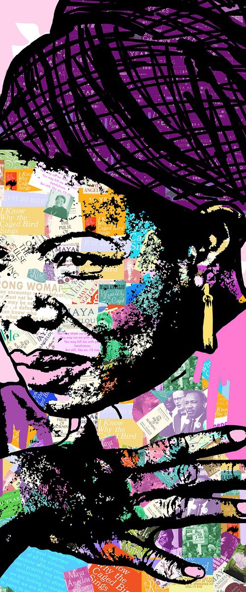 Dr. Maya Angelou Iconic Figure pop art by Amy Smith