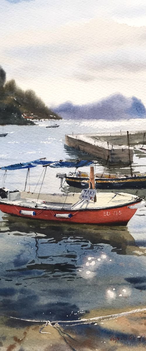 Boat, Kotor, Montenegro by Eugenia Gorbacheva