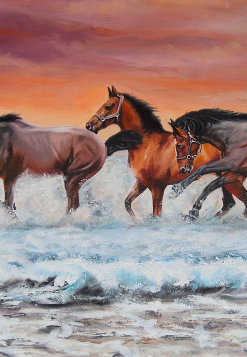 Running horses by Simona Tsvetkova