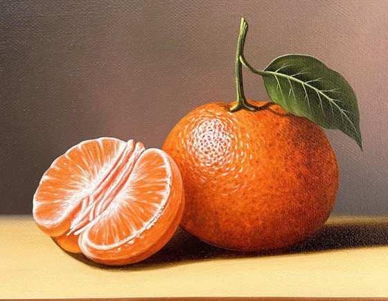 Tangerines  (24x30cm, oil painting, ready to hang)