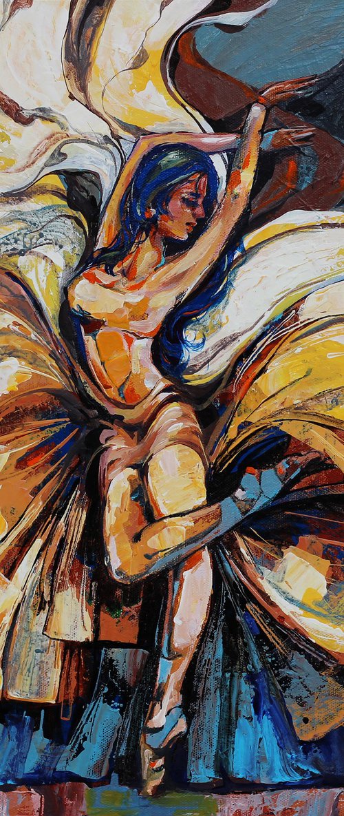 Dance Paintings-The balance by ARTIST GURDISH PANNU
