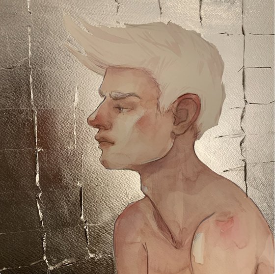 There is a silence between them 110x40 cm