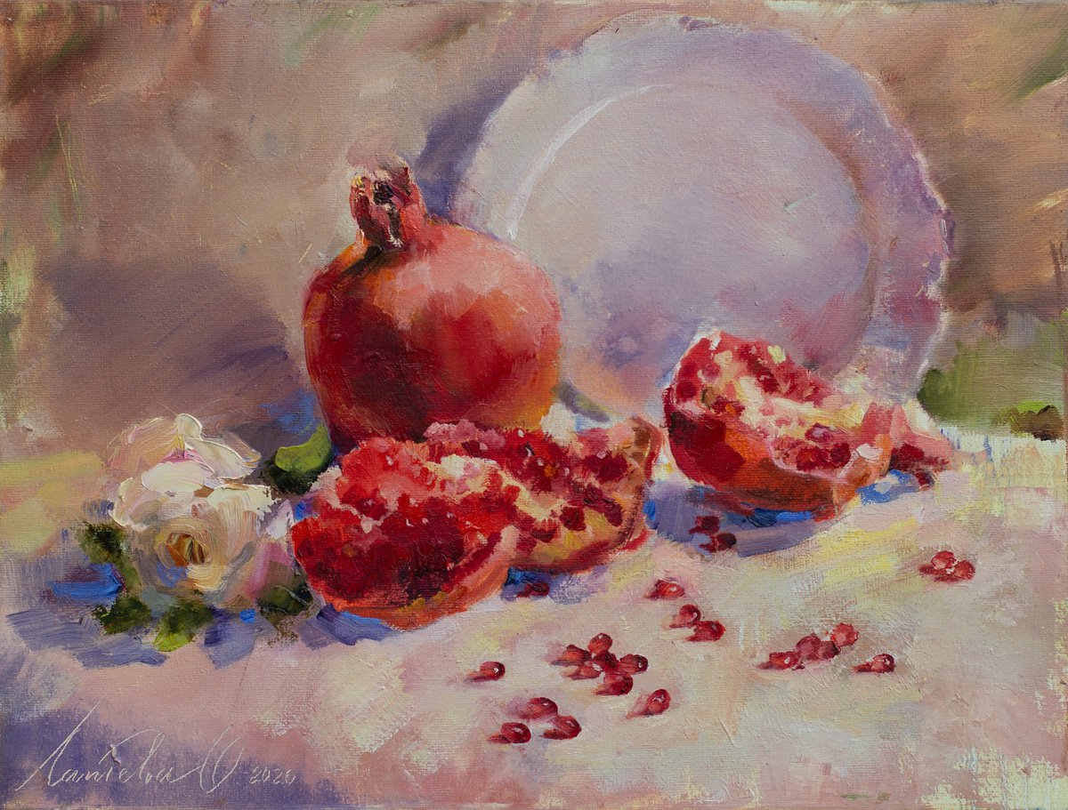 Pomegranate seeds 2 by Olha Laptieva
