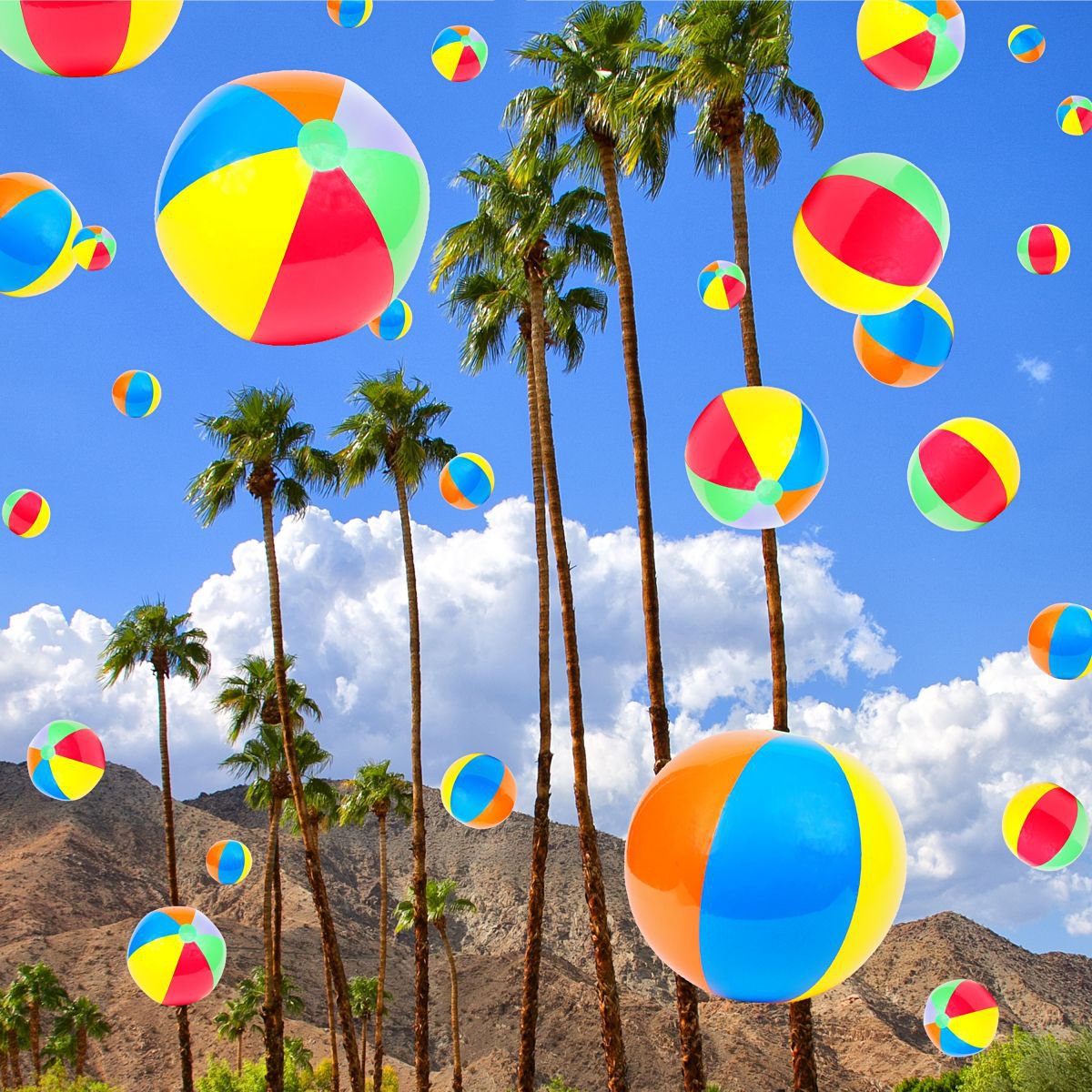 Surrealistic Photograph , Sunny And Beach Balls By William Dey, 22 X 22, Artwork For Sale On Artfinder