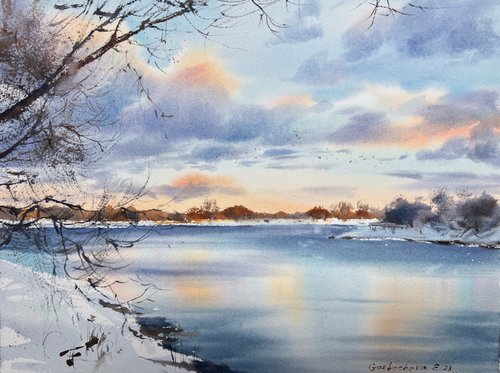 Frozen river #4 by Eugenia Gorbacheva