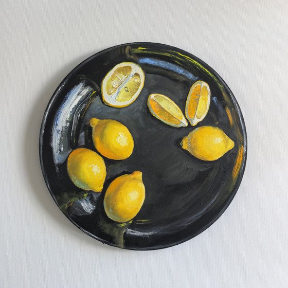 Lemons on plate