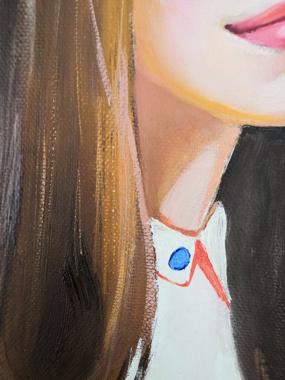 oil portrait of Lana Del Rey