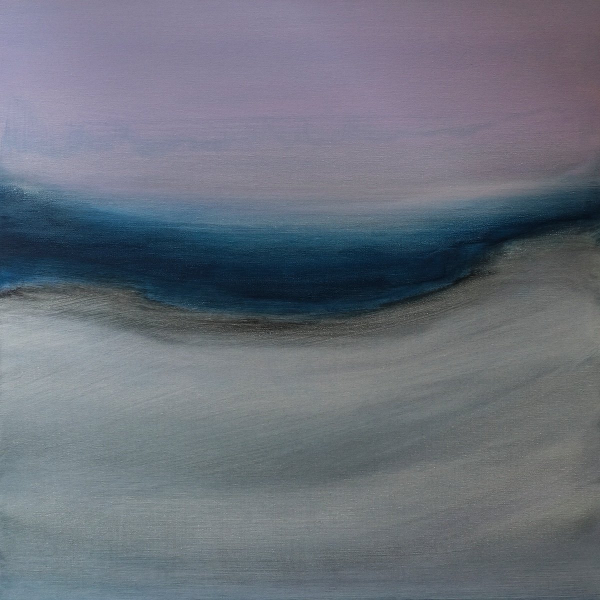 Abstract Acrylic Painting By Pier Maurizio Greco, 28 X 28", Dove, Original Artwork