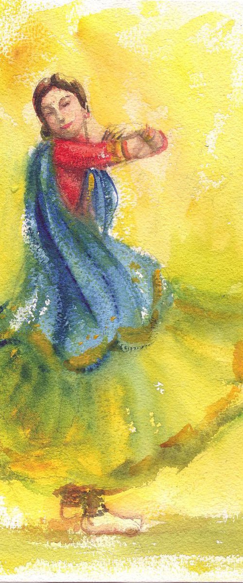 Indian Kathak Dancer 3 by Asha Shenoy