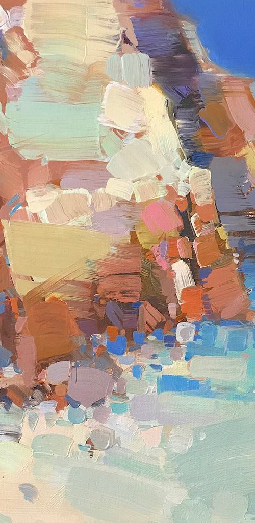 Cliffs, Original oil painting, Handmade artwork, One of a kind by Vahe Yeremyan
