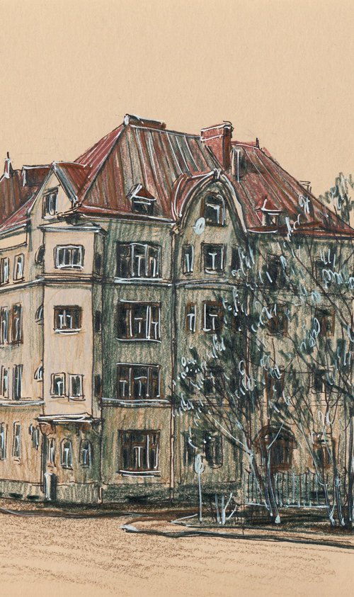Vyborg street view - early 20th century building by Sasha Podosinovik