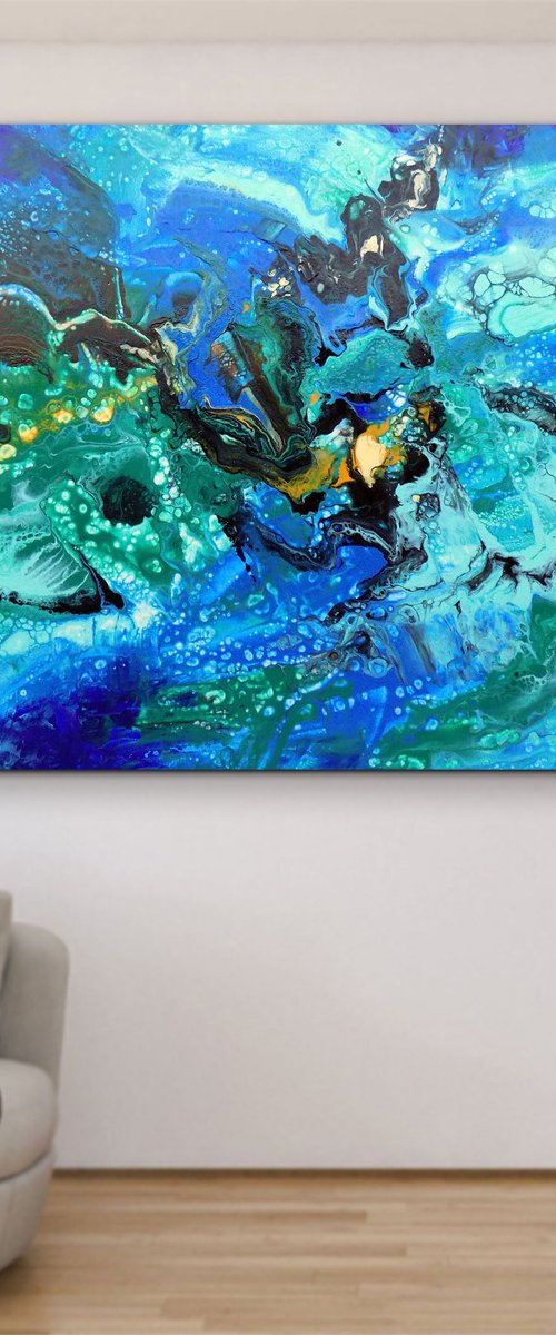 Morningstar, modern abstract painting art by Areti Ampi
