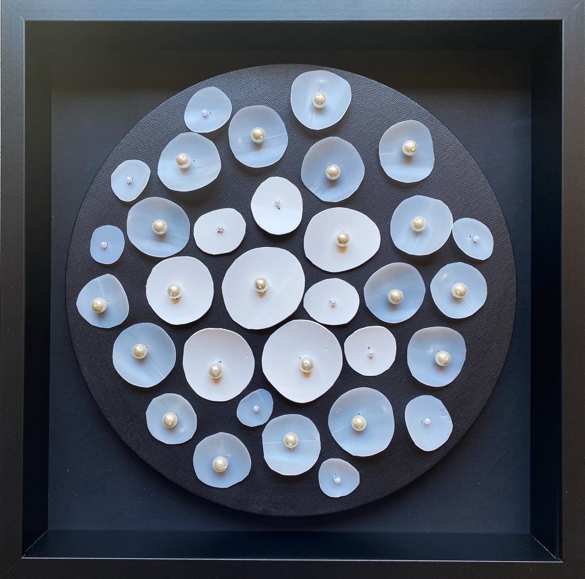 Impressionistic Landscape Relief By Swapna Namboodiri, 15 X 15", Submerged Silhouettes-5, Original Artwork