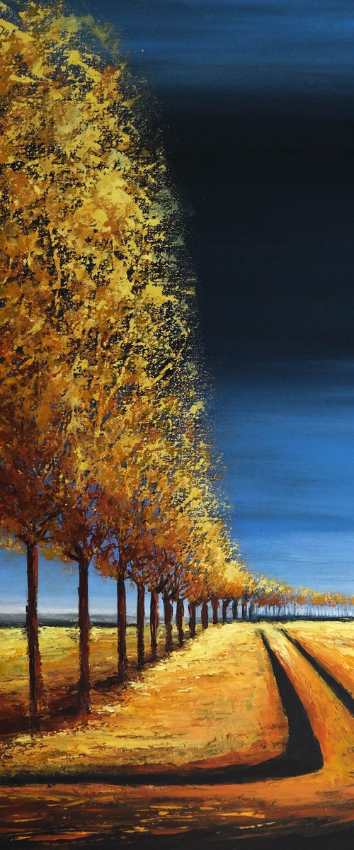 The Lines of Autumn  III - Fields and Colors Series by Danijela Dan