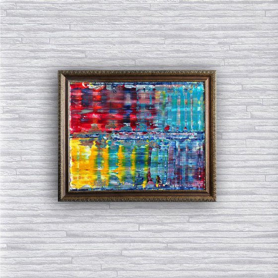 "Streaking" - Original Abstract PMS Oil Painting, 20 x 16 inches