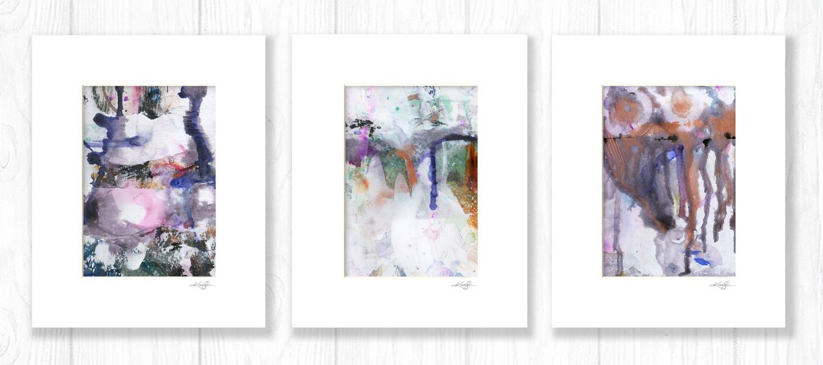 A Divine Dream Collection 1 - 3 Abstract Paintings in mats by Kathy Morton Stanion by Kathy Morton Stanion