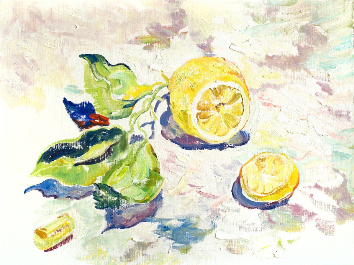 A Lemon on the Mable Tabletop by Daria Galinski