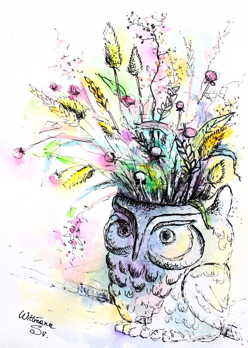 Owl vase by Svetlana Wittmann