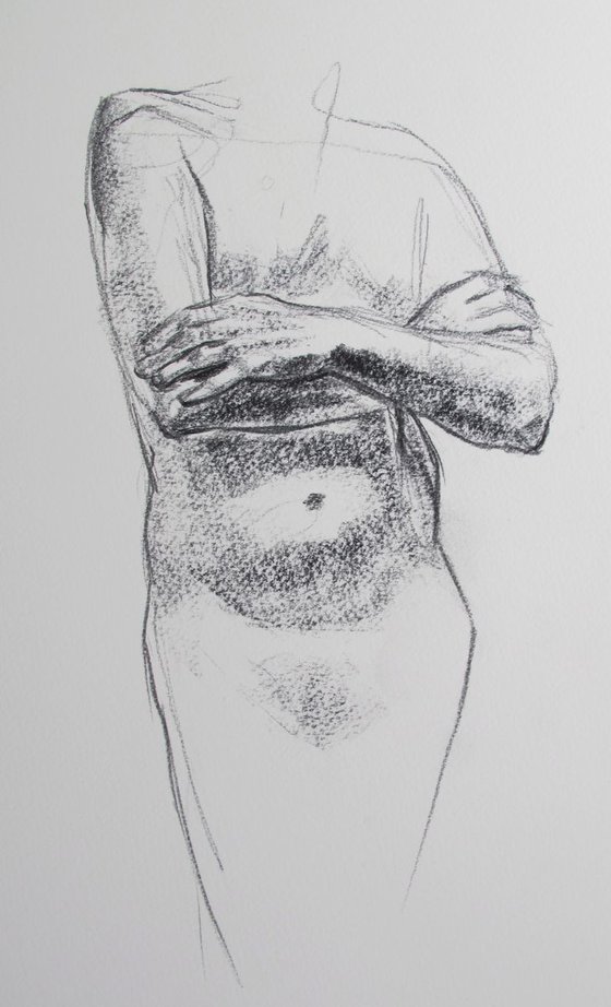 standing male nude