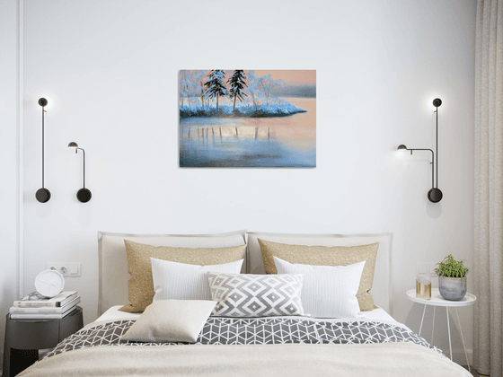 Silent Reflection: The Winter Blue