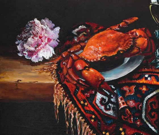 Dutch still life with a crab