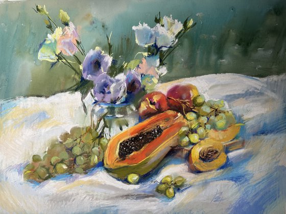 Papaya Still Life