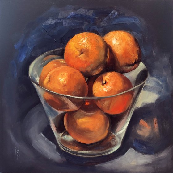 Oranges in the Glass Bowl