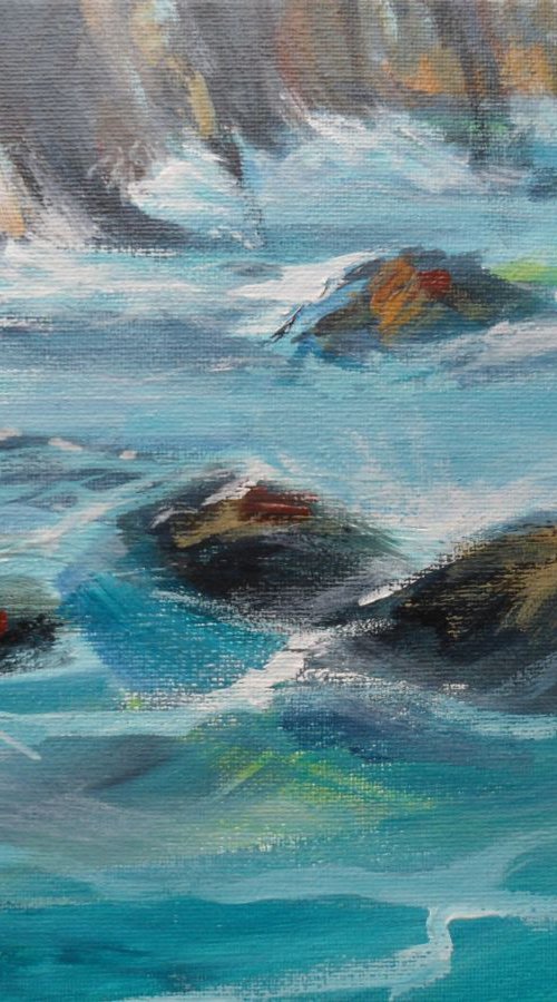 Cape Cornwall, cliffs 2 by Jean  Luce