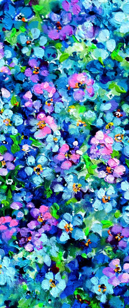 Forget Me Not Flower Field by Soos Roxana Gabriela