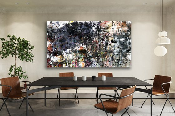 Urban Street 25 - XXL Abstract Painting by Kathy Morton Stanion