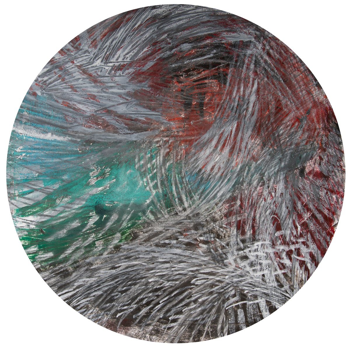 Abstract Landscape Painting By Elizabeth Anne Fox, 20 X 20, Carbon Pond 7, Original Artwork