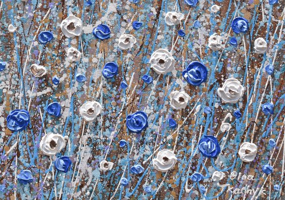 Blue and White Flowers