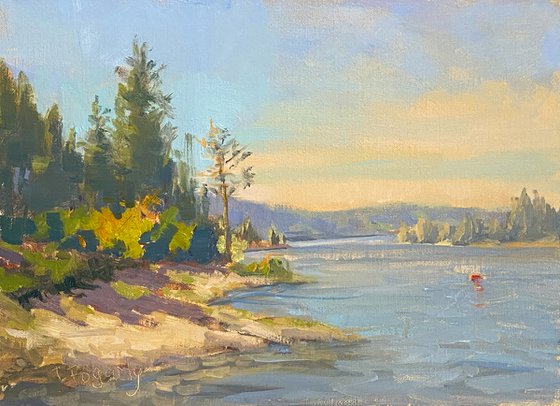 Bass Lake View Plein Air landscape