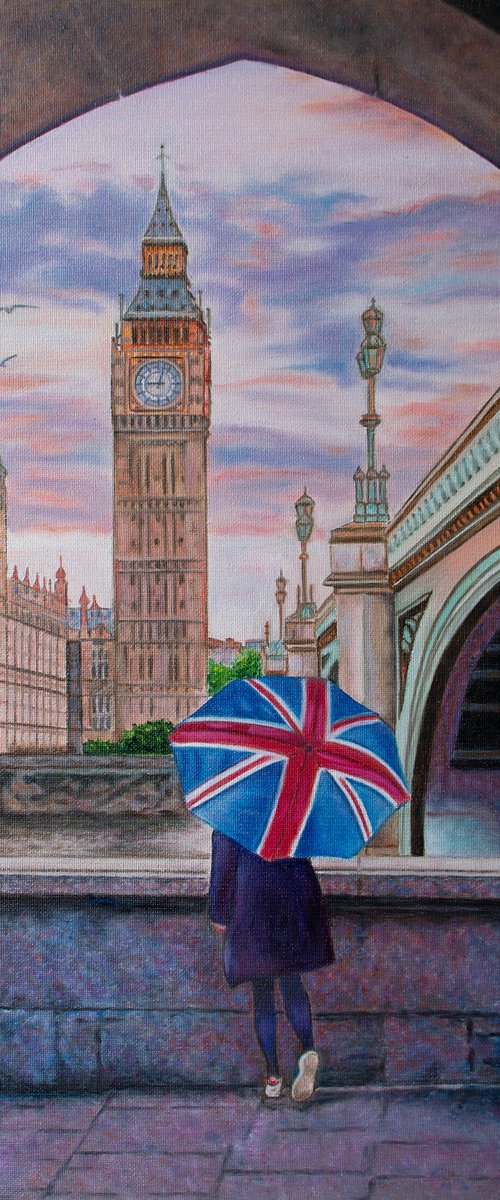 London. Big Ben and the River Thames by Vera Melnyk by Vera Melnyk