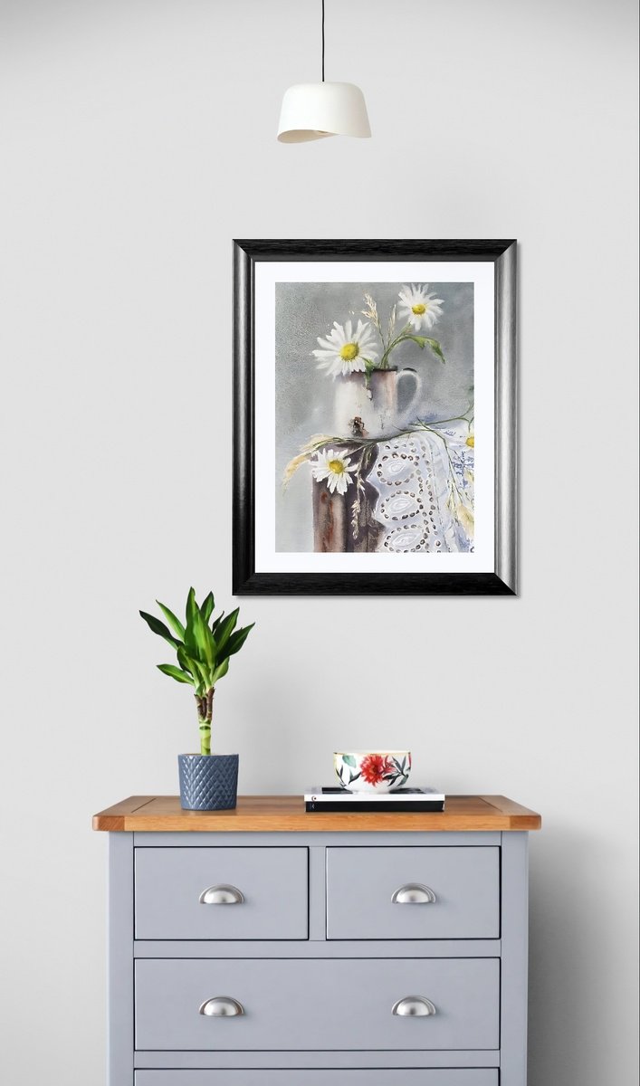 Illustrative Botanical Watercolour By Natalia Butenko, 9 X 12", Village Still Life, Original Art, Original Artwork