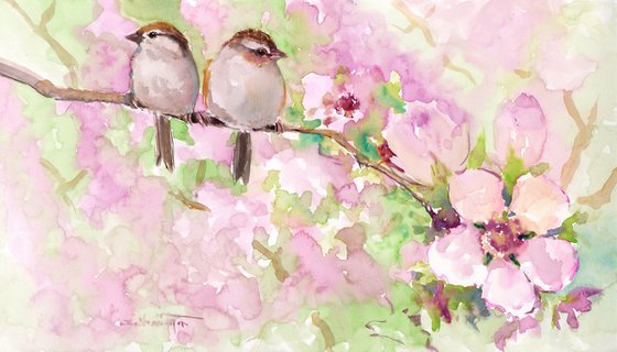 Sparrows in the Spring