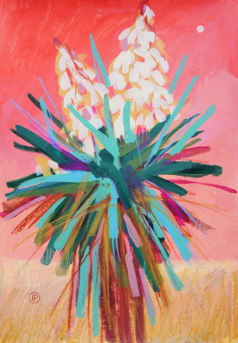 Impressionistic Landscape Painting By Irina Plaksina, 12 X 17, Texas Sunset, Original Artwork