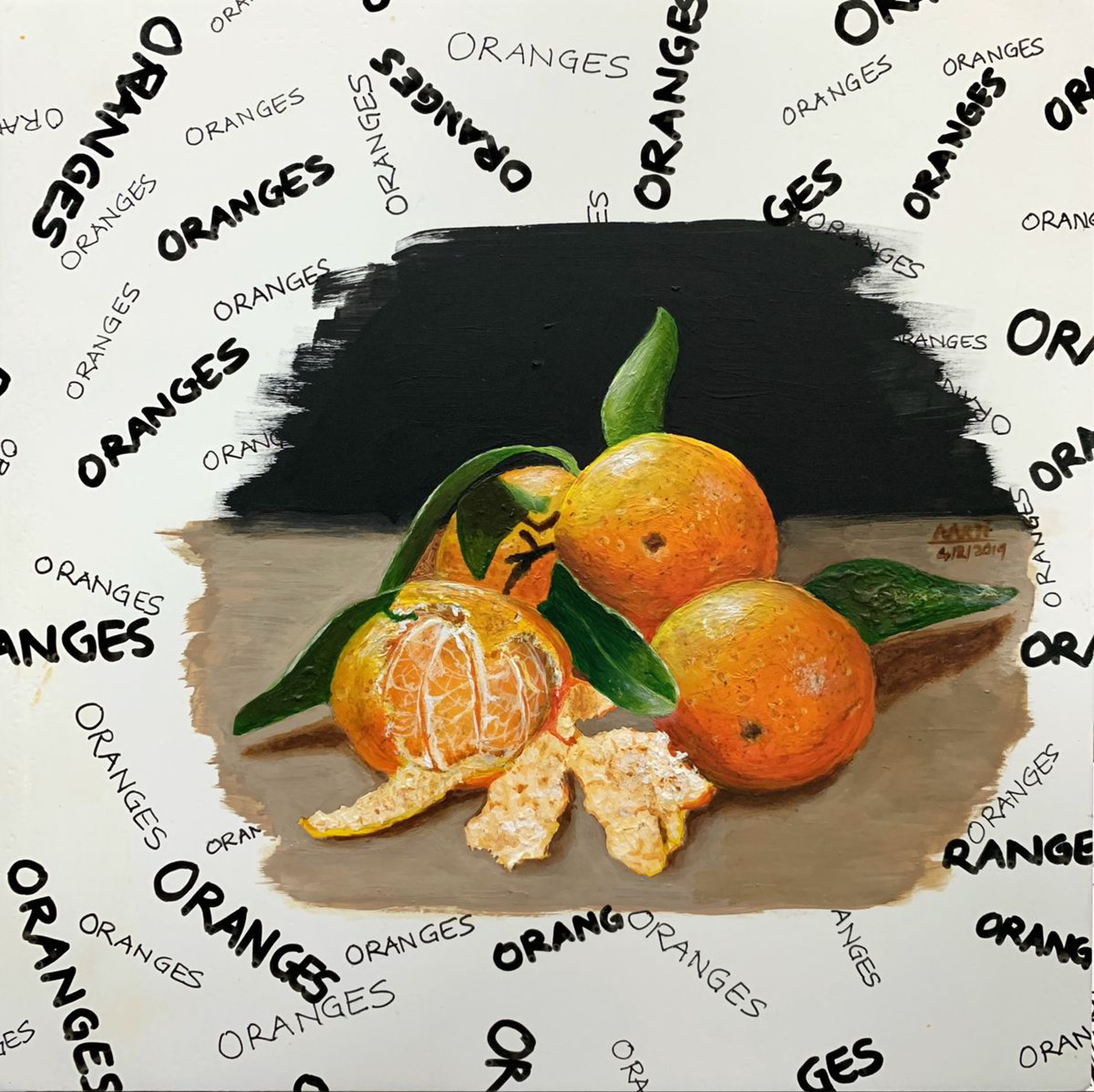 Oranges 2019 Acrylic Painting By Aarti Bartake Artfinder