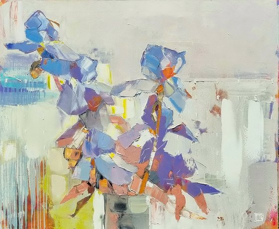 Shimmering irises