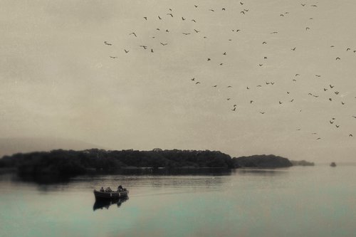 They rowed away (Medium) by Louise O'Gorman
