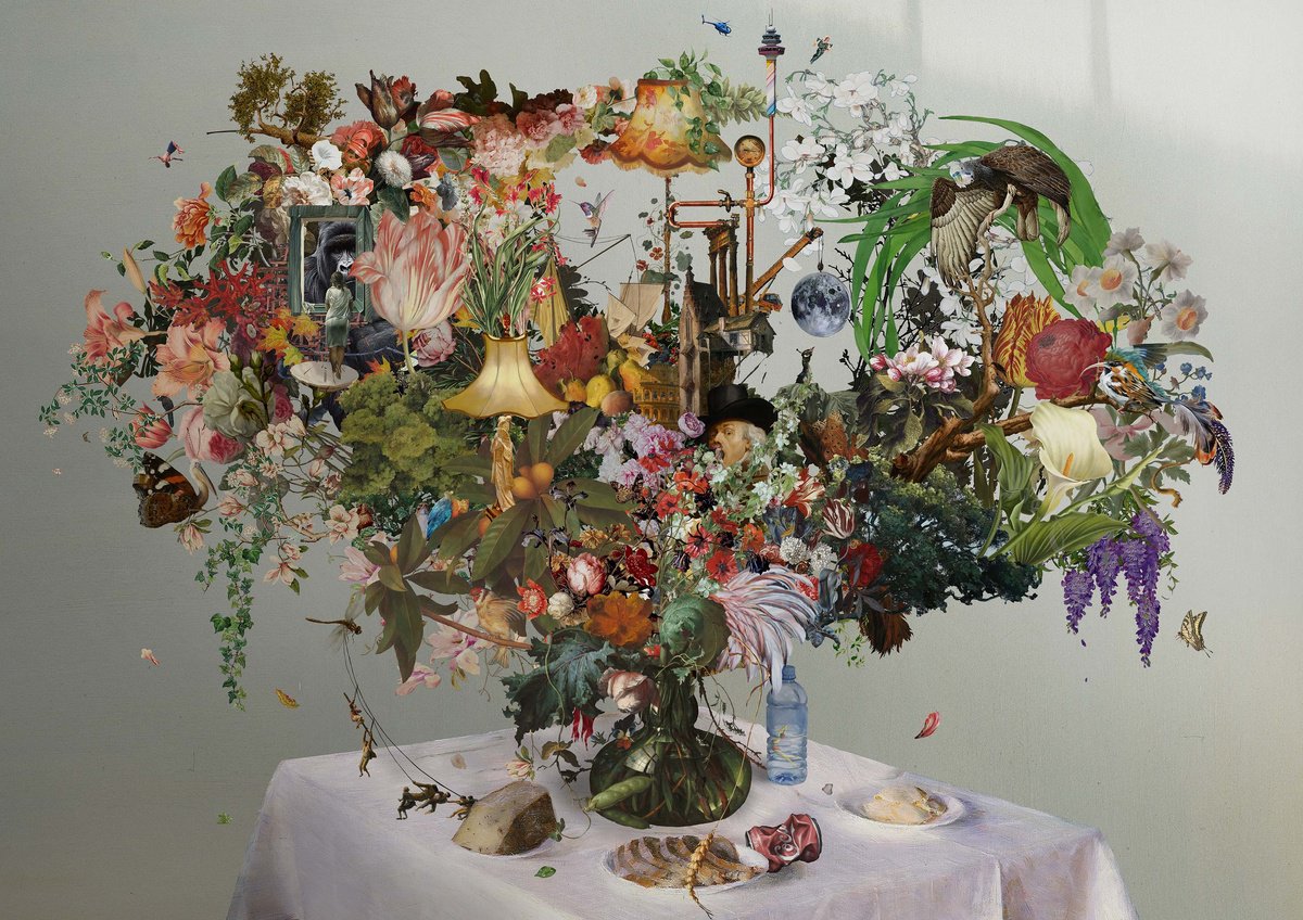 Surrealistic Botanical Giclee Print By Rosco Brittin, 33 X 23", Lets Pretend We