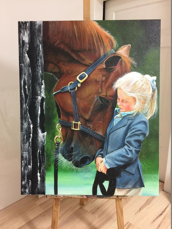 Horse & Child Eka Peradze Art