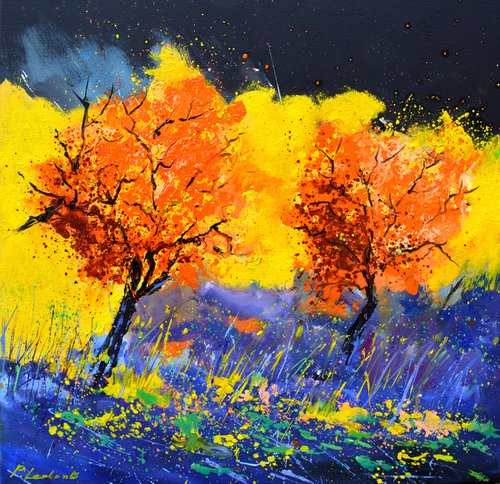 Autumnal trees by Pol Henry Ledent