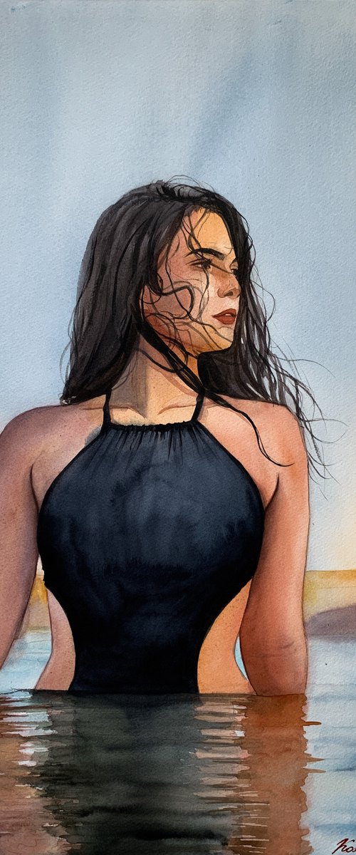 Sunset over the ocean by Tetiana Koda